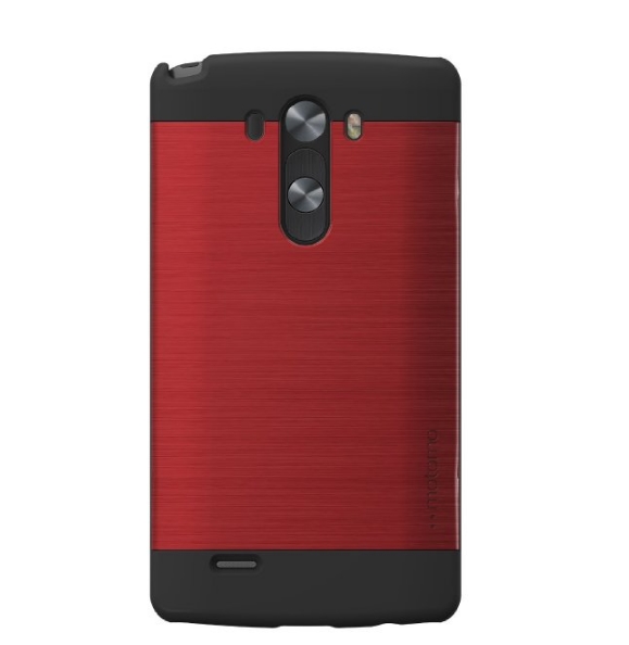 LG G3 Case MOTOMO INO LINE LG G3 Case Protective Slim Fit Brushed Pattern red black